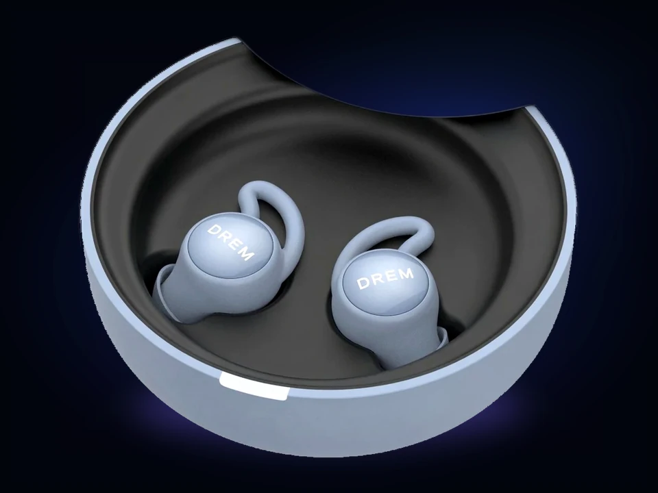DREM sleep system — blue open case